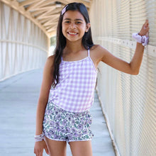 Load image into Gallery viewer, Lilac Gingham Cami Tank
