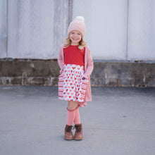 Load image into Gallery viewer, Sweet Hearts and Stripes Pocket Skirt
