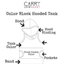 Load image into Gallery viewer, Color Block Hooded Tank with Pockets

