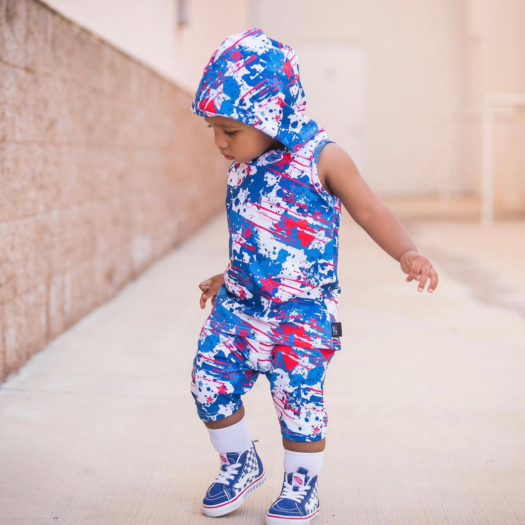 Tie Dye Splatter Hooded Tank