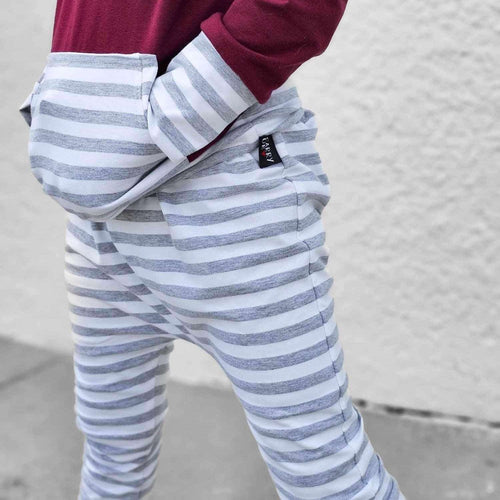 Gray and White Striped Harems