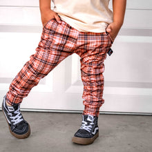 Load image into Gallery viewer, Pumpkin Spice Plaid Joggers
