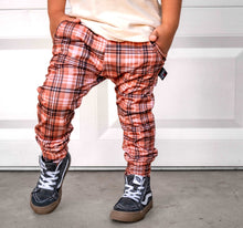 Load image into Gallery viewer, Pumpkin Spice Plaid Joggers
