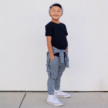 Load image into Gallery viewer, Navy Houndstooth Joggers no
