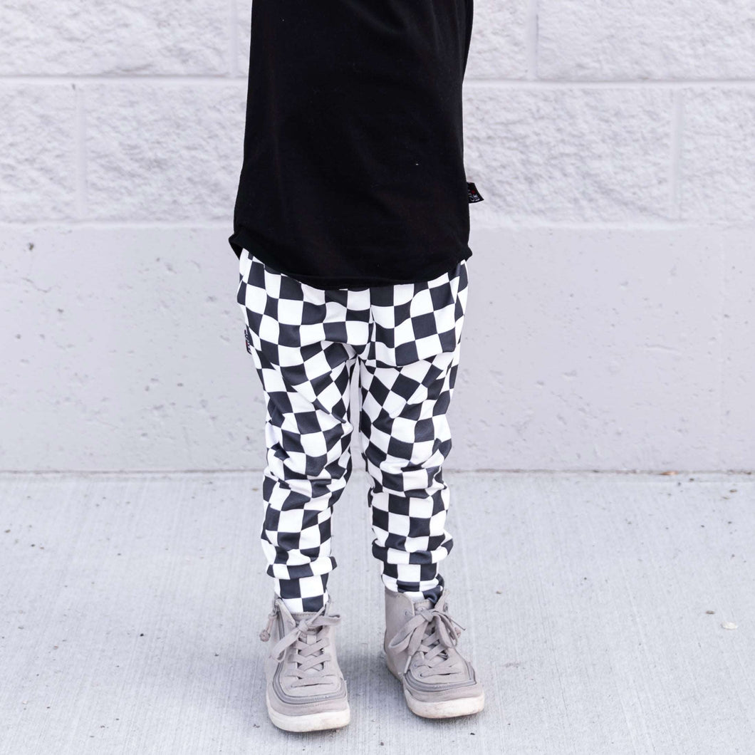 Monochrome Checkered Joggers