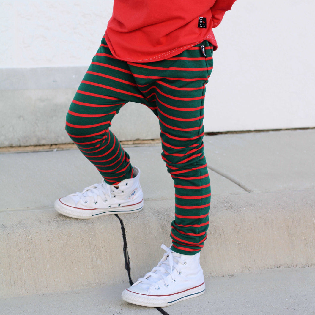 Christmas Stipe Joggers