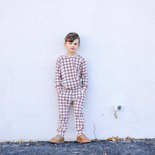 Load image into Gallery viewer, Mini Plaid Red Joggers
