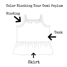 Load image into Gallery viewer, Color Block Cami Peplum
