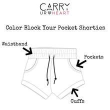 Load image into Gallery viewer, Color Block Pocket Shorties
